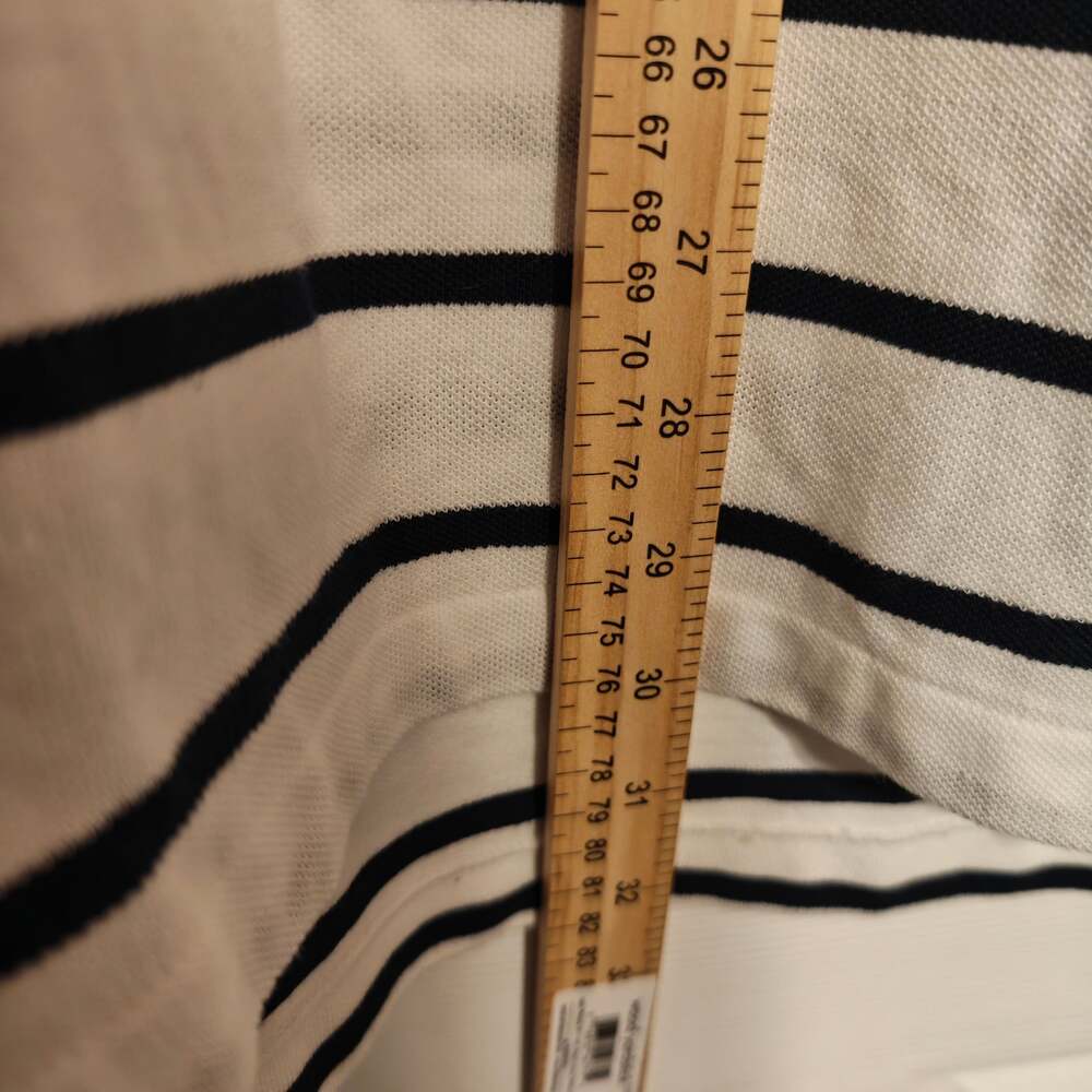 Polo Ralph Lauren Men's White and Blue/Black Striped Short Sleeve Polo Size L - Picture 7 of 7